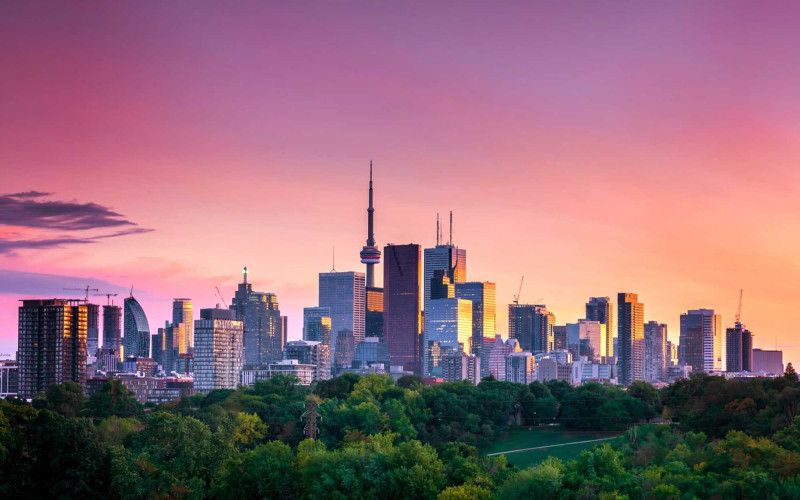 Toronto City at sunset.