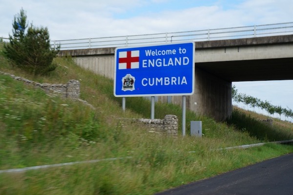 UK town, City sign